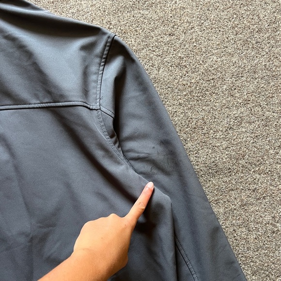 Swiss Tech Grey Softshell Jacket Men XL Water Resistant Fleece Lined Windbreaker - Picture 9 of 16